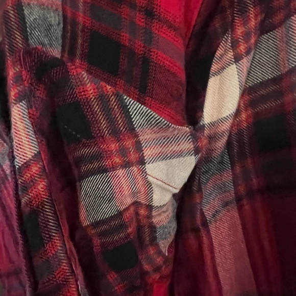 Torrid Red Plaid Button Down Shirt - Picture 3 of 7